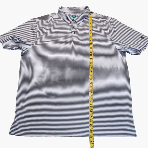 Pro Tour Polo Golf Shirt Gray Stripes Short Sleeve Cool Play Casual Men’s Sz XXL - Picture 7 of 8